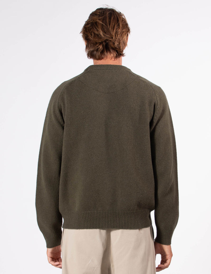 Fred Crew Wool Knit - Fatigue