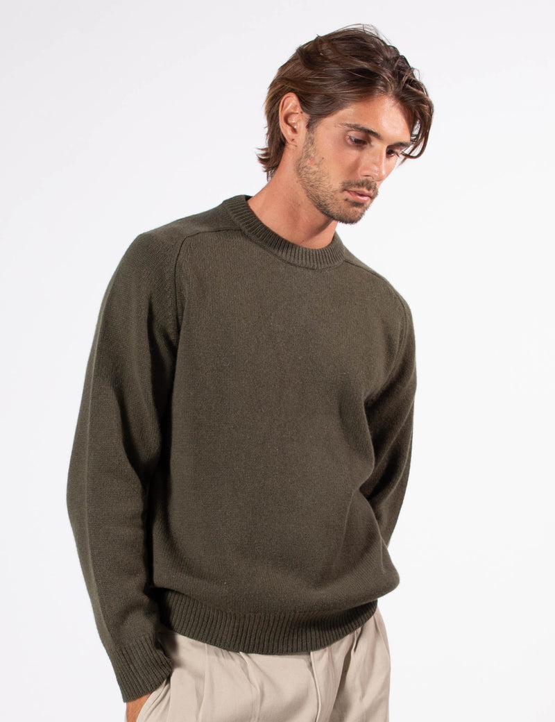 Fred Crew Wool Knit - Fatigue