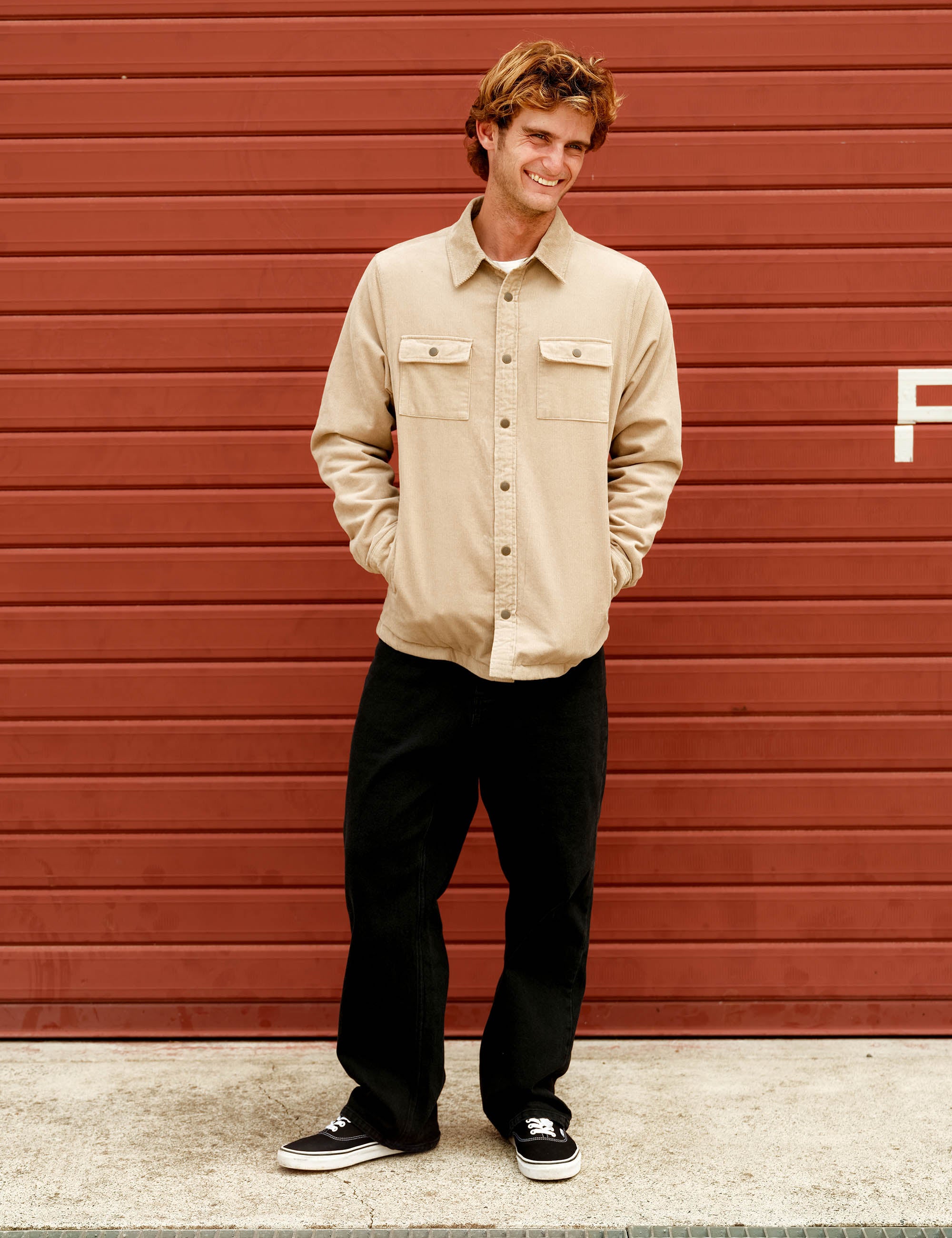 Quilted Cord Jacket - Stone – Mr Simple
