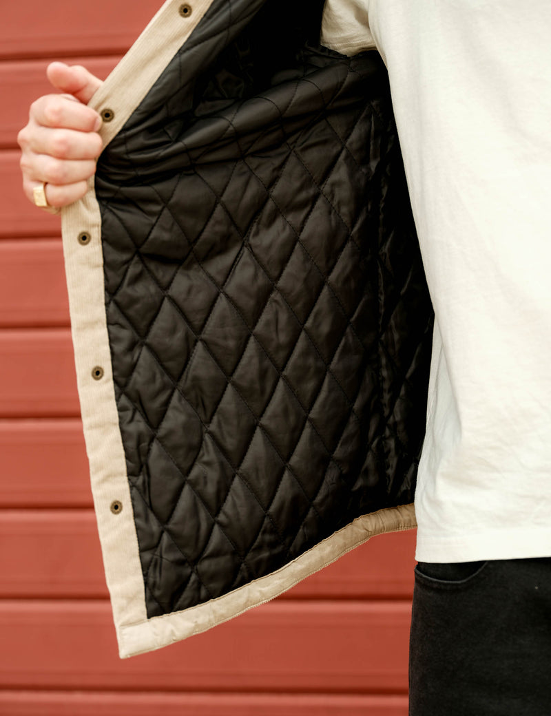 Quilted Cord Jacket - Stone