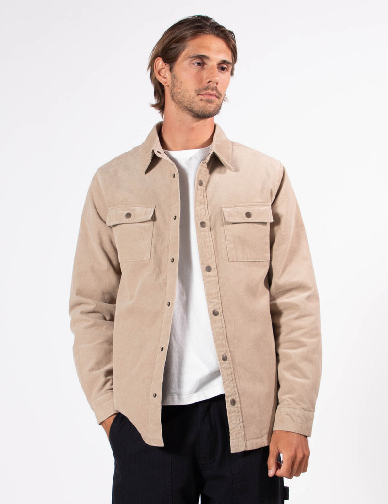 Quilted Cord Jacket - Stone