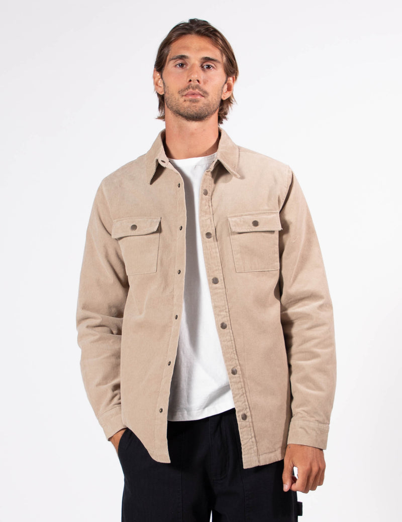 Quilted Cord Jacket - Stone