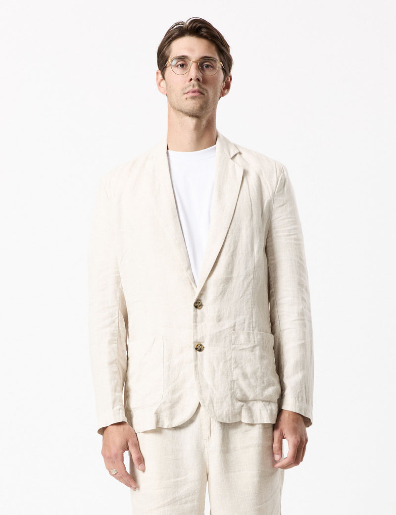 Gatsby Linen Blazer - Natural