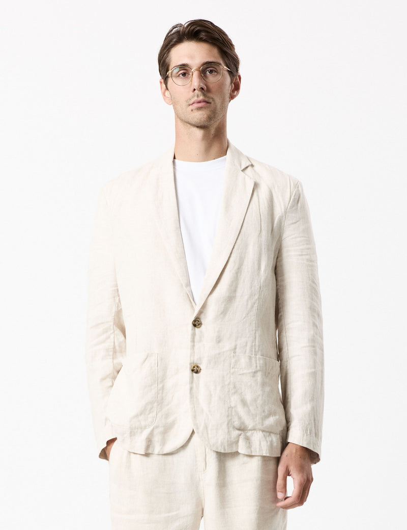 Gatsby Linen Blazer - Natural