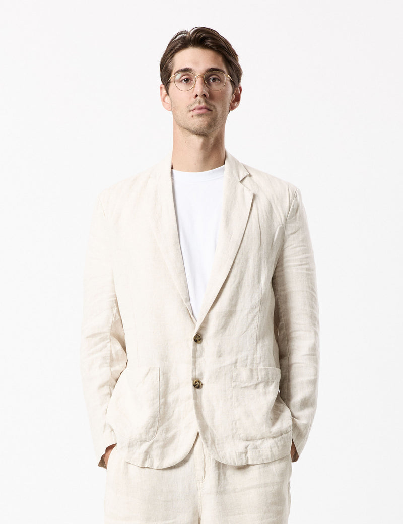 Gatsby Linen Blazer - Natural