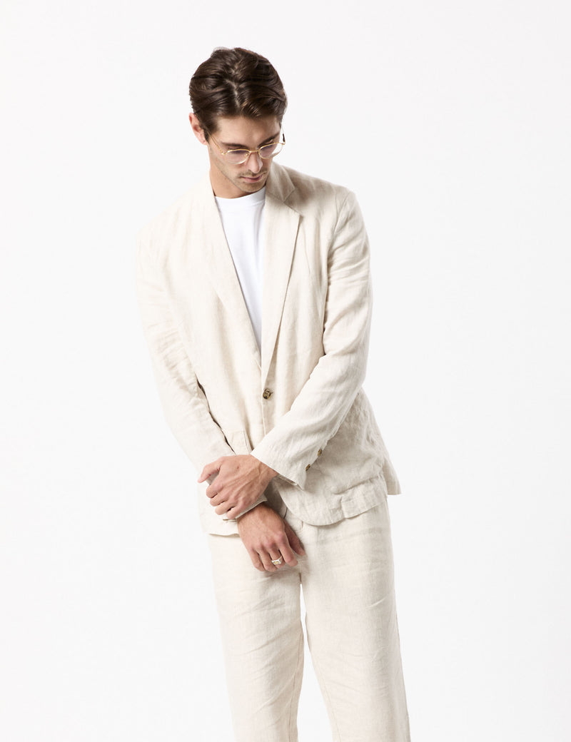 Gatsby Linen Blazer - Natural