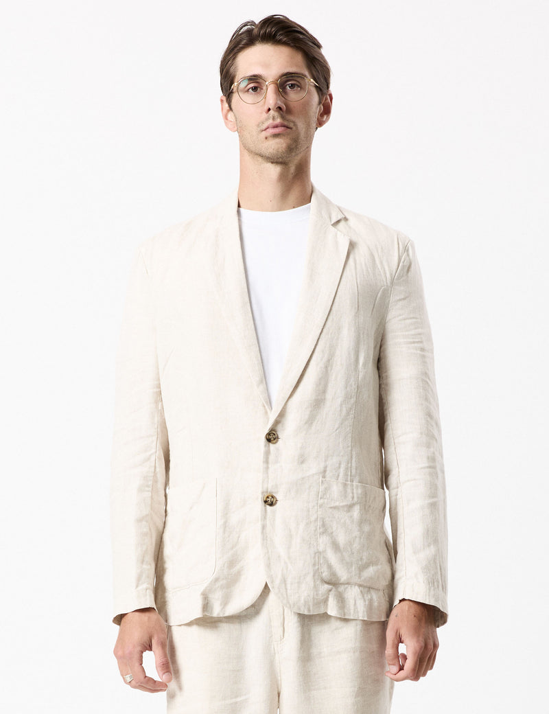 Gatsby Linen Blazer - Natural