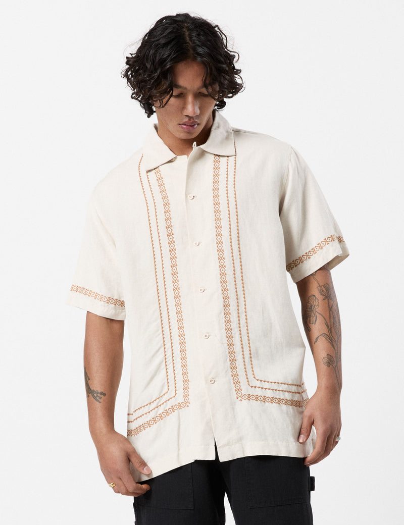 Morocco Short Sleeve Shirt - Natural