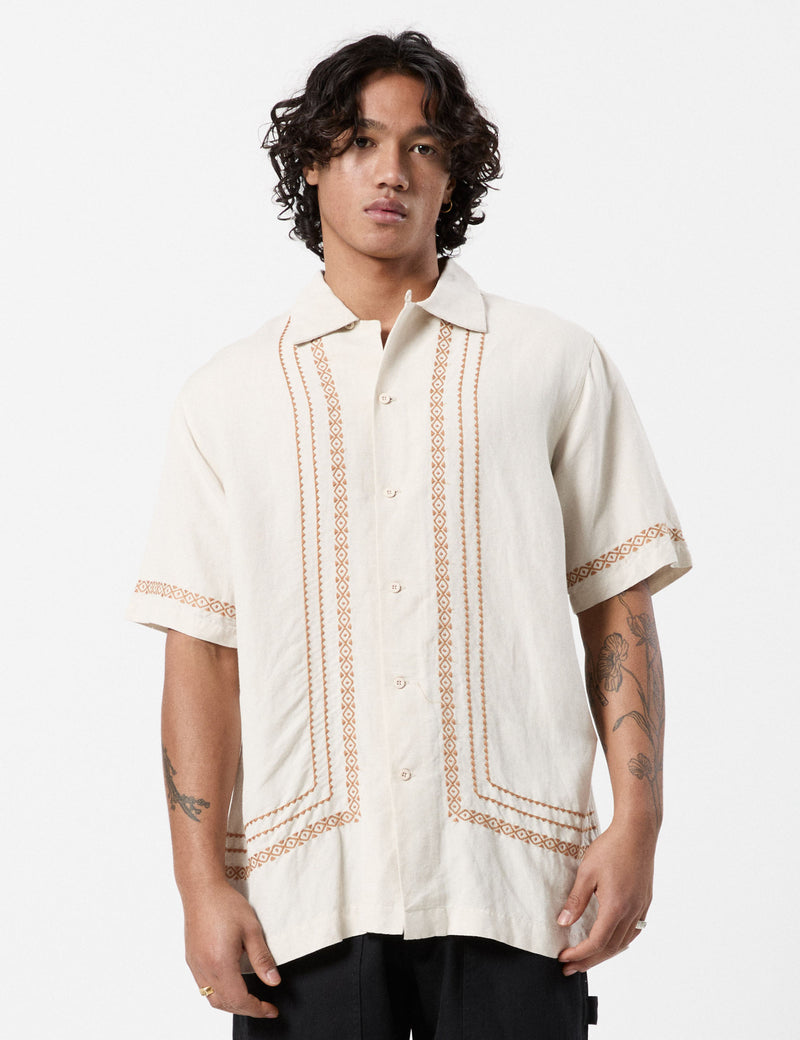 Morocco Short Sleeve Shirt - Natural