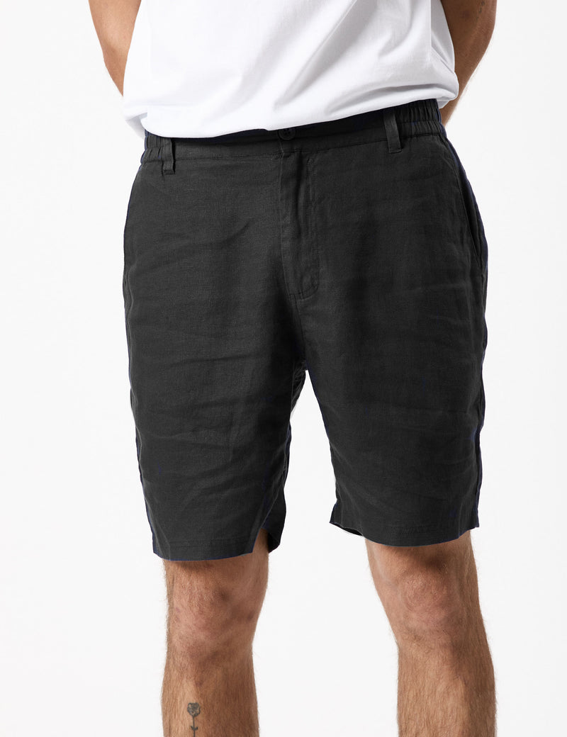 Tanner 3.0 Linen Shorts - Black