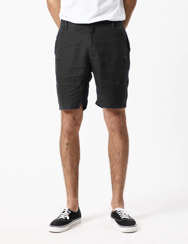 Tanner 3.0 Linen Shorts - Black