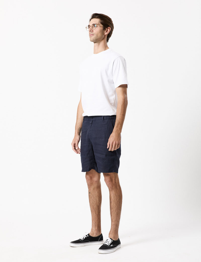 Tanner 3.0 Linen Shorts - Navy