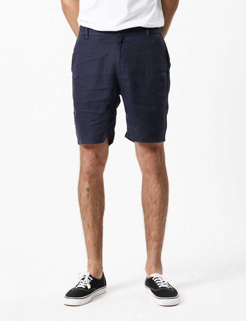 Tanner 3.0 Linen Shorts - Navy