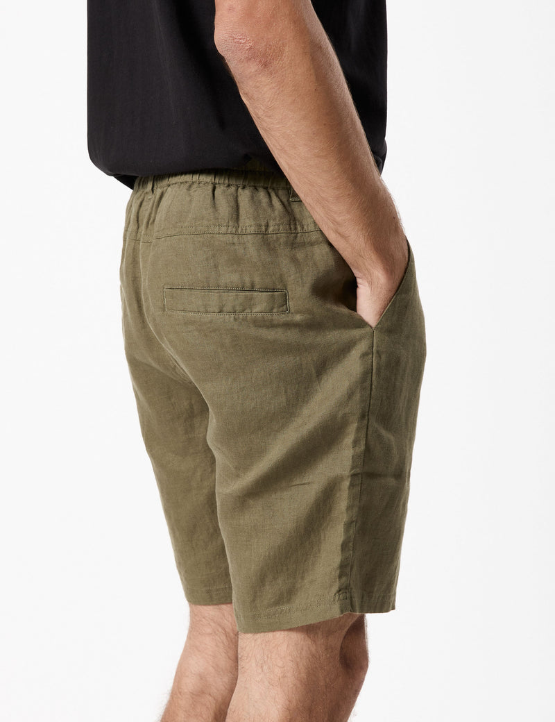 Tanner 3.0 Linen Shorts - Fatigue