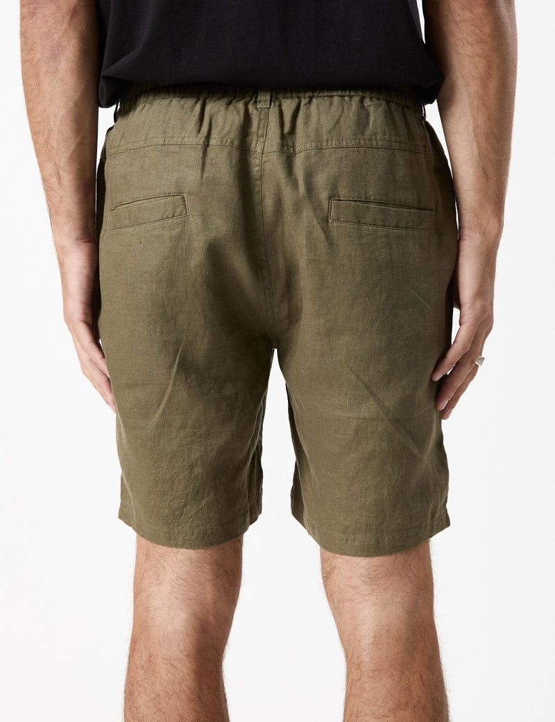 Tanner 3.0 Linen Shorts - Fatigue