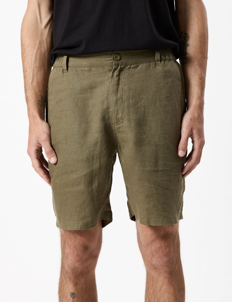 Tanner 3.0 Linen Shorts - Fatigue