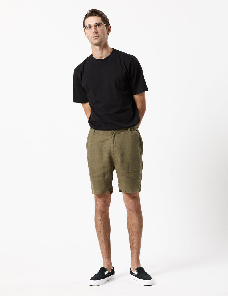 Tanner 3.0 Linen Shorts - Fatigue