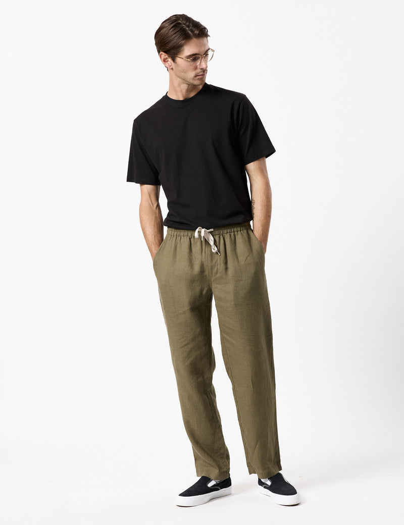 Burbank Linen Pant - Fatigue