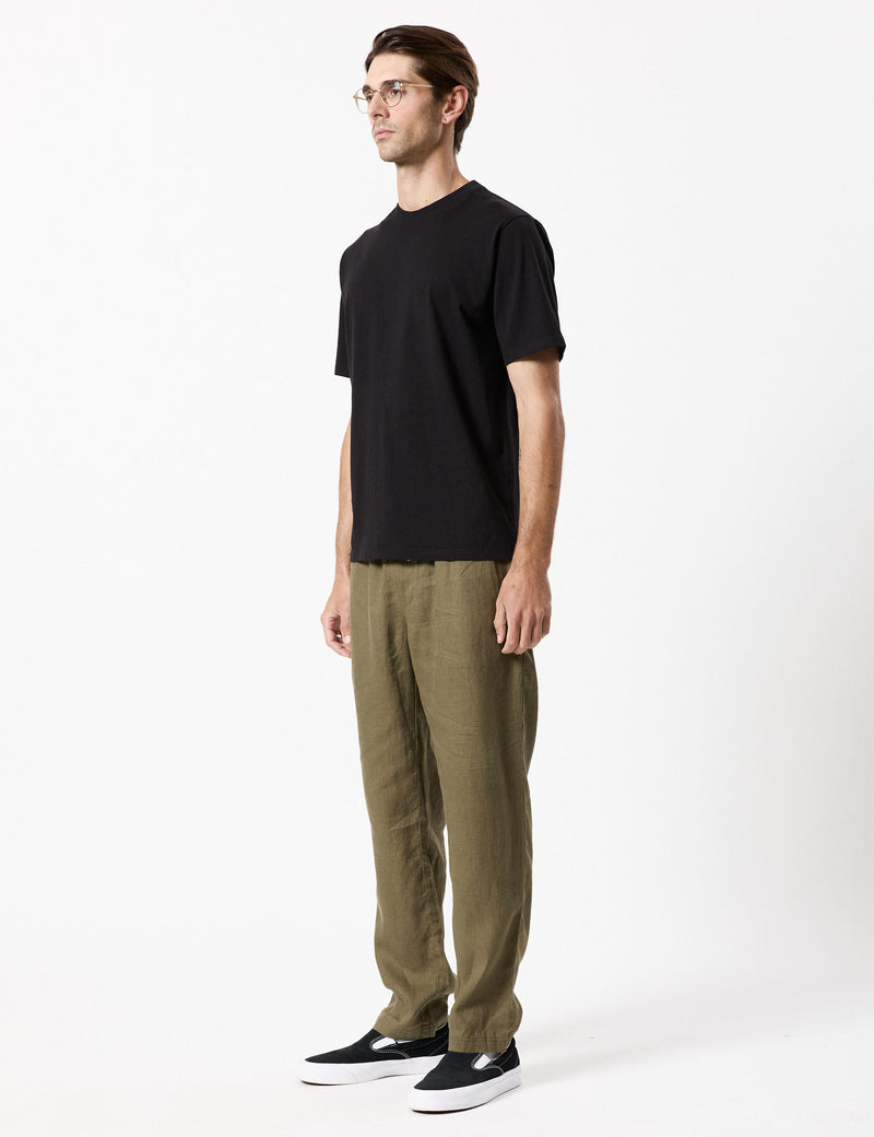 Burbank Linen Pant - Fatigue