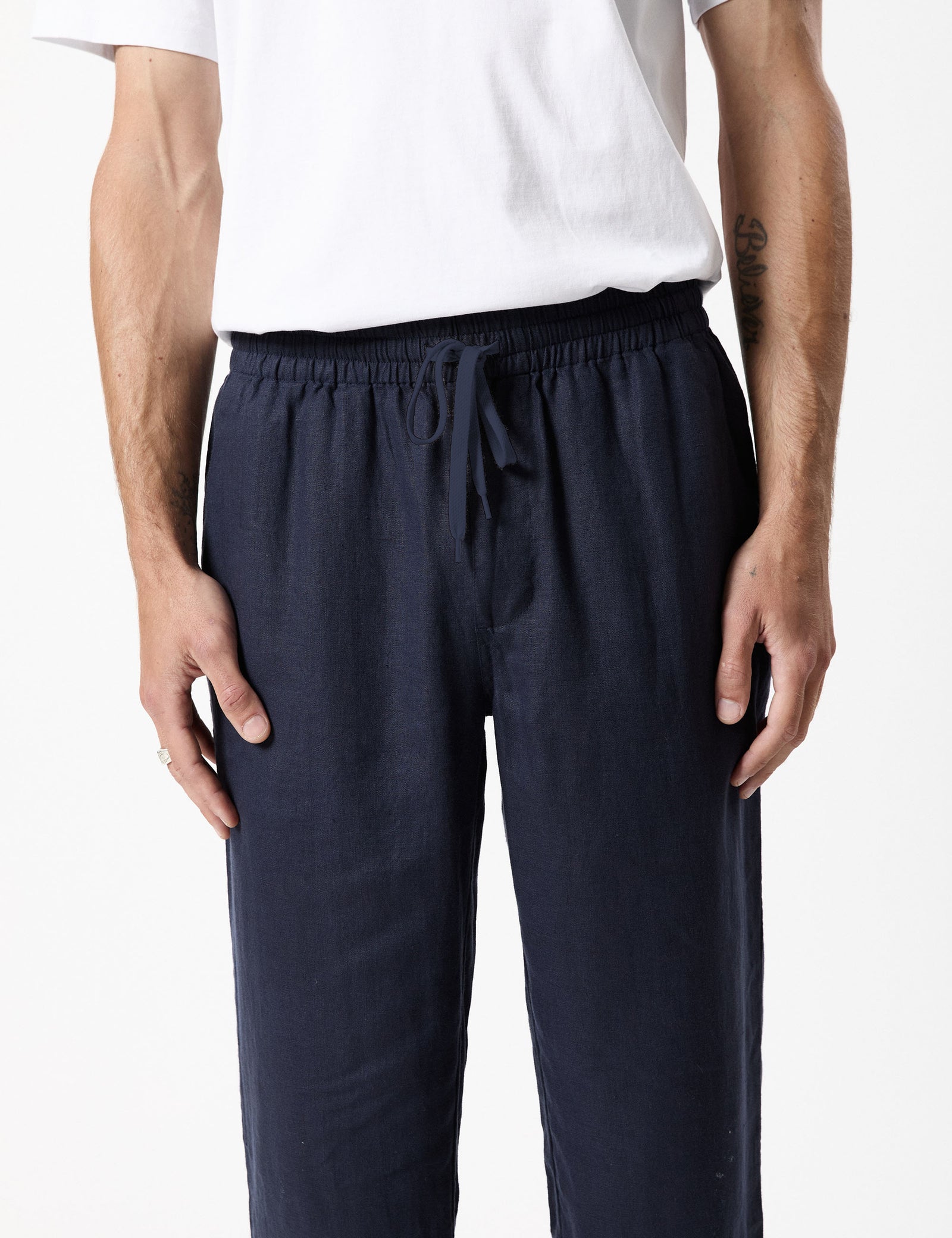 ansnam Lurie Pants(Linen/Navy) サイズ3 Women's Navy Linen Suit Pants | Kirrin Finch