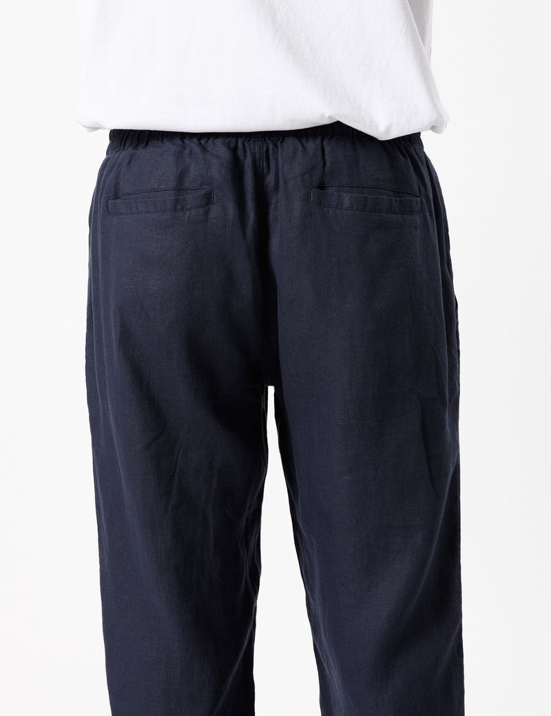 Burbank Linen Pant - Navy