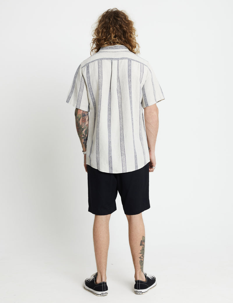 Vista BBQ Shirt - Natural/Navy