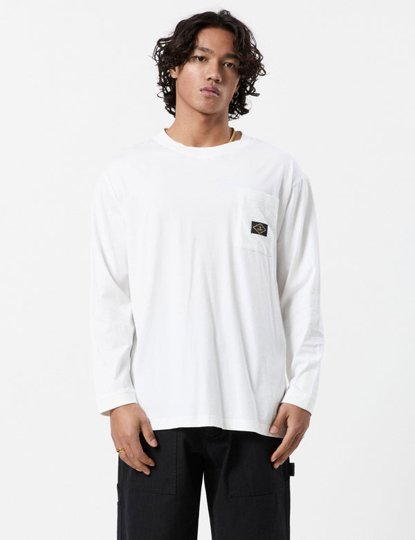 Mondo Longsleeve Patch Tee - White