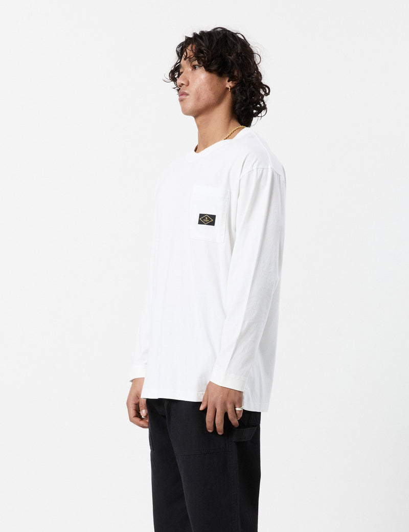 Mondo Longsleeve Patch Tee - White