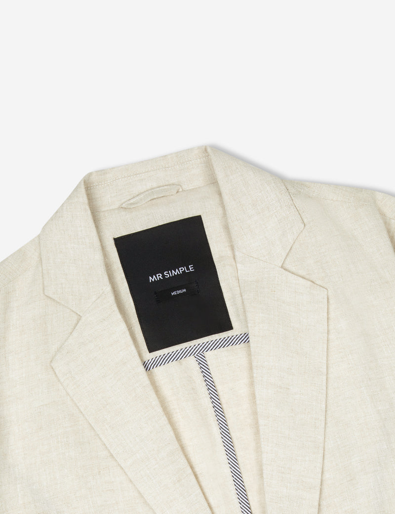 Gatsby Linen Blazer - Natural