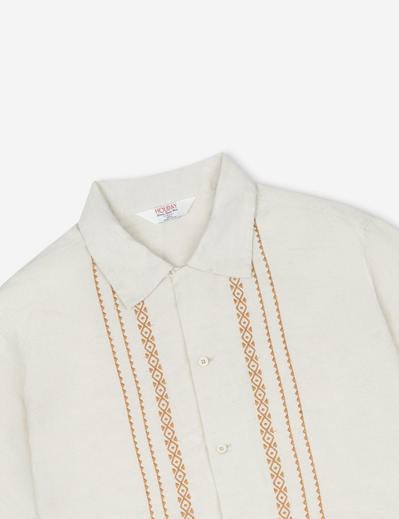 Morocco Short Sleeve Shirt - Natural