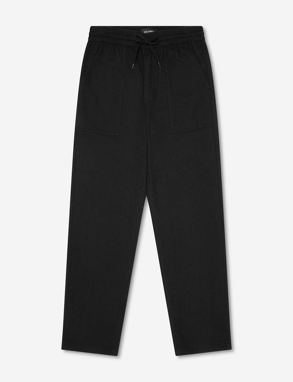 Burbank Waffle Pant - Black