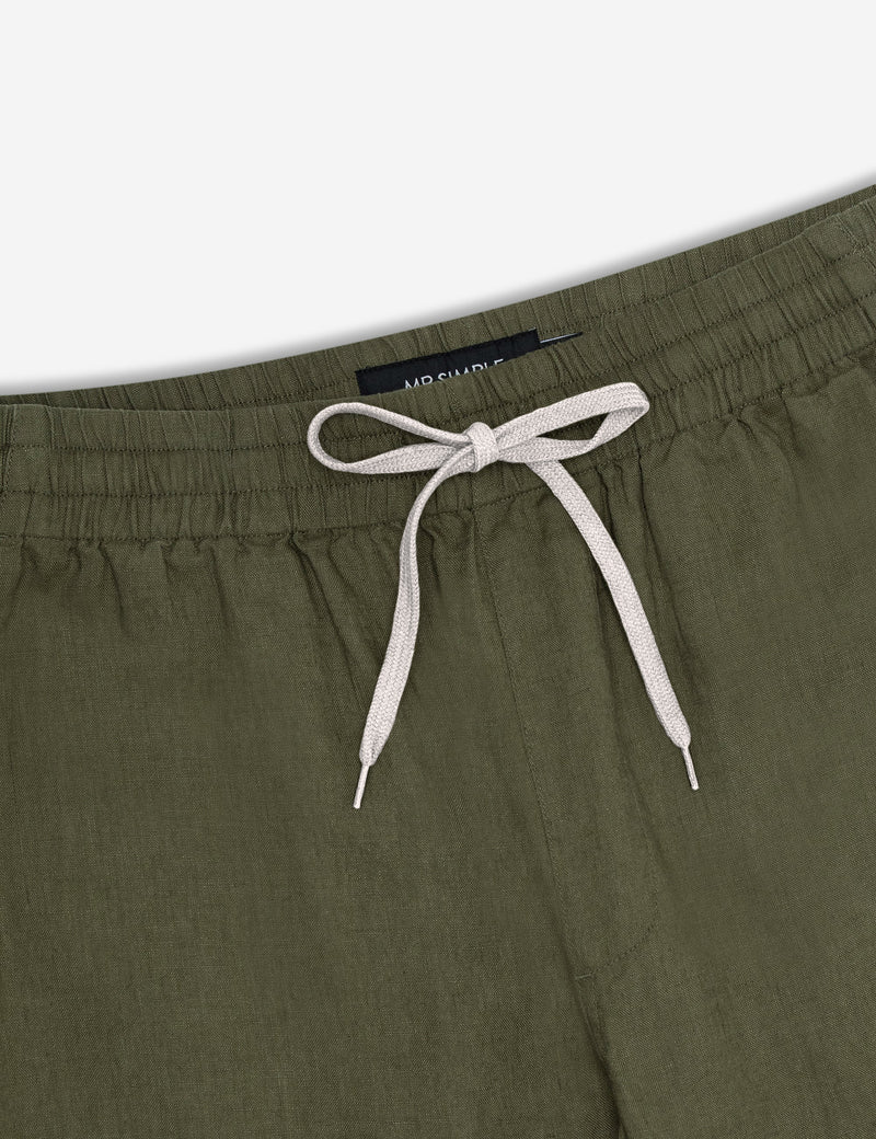 Burbank Linen Pant - Fatigue