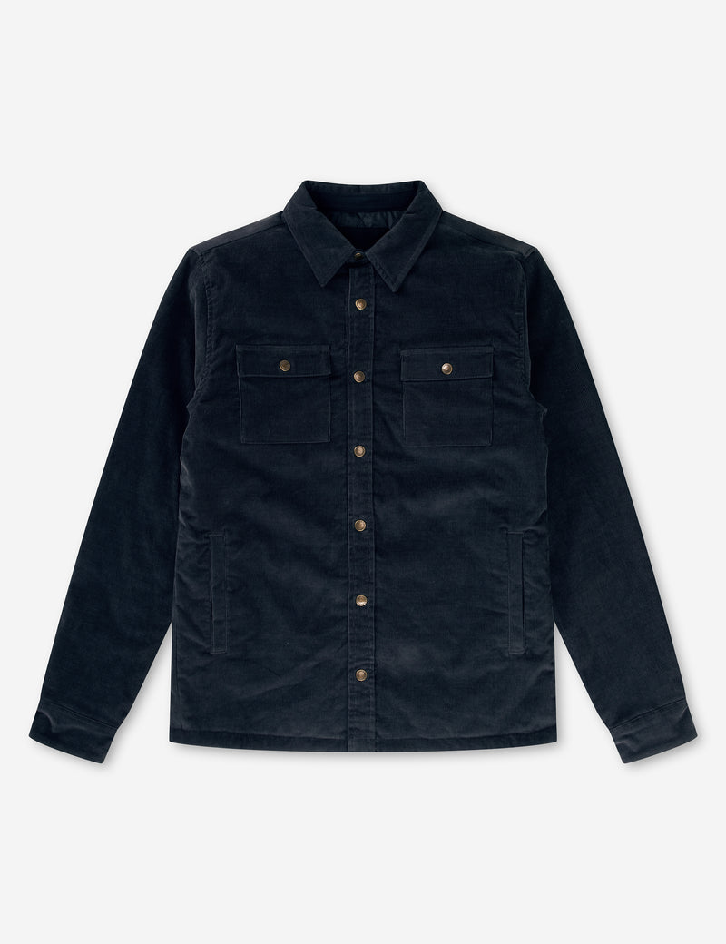 Quilted Cord Jacket - Navy