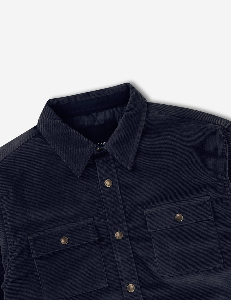 Quilted Cord Jacket - Navy