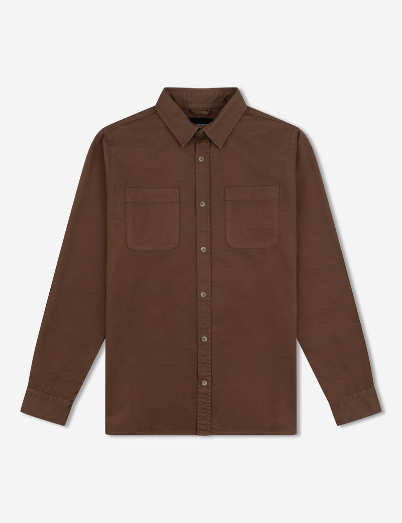 York Long Sleeve Shirt - Cocoa