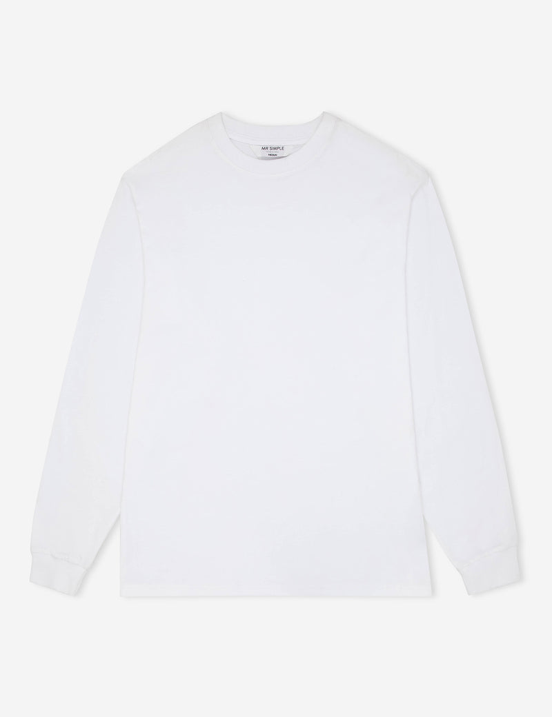 Heavy Weight Longsleeve Tee - White