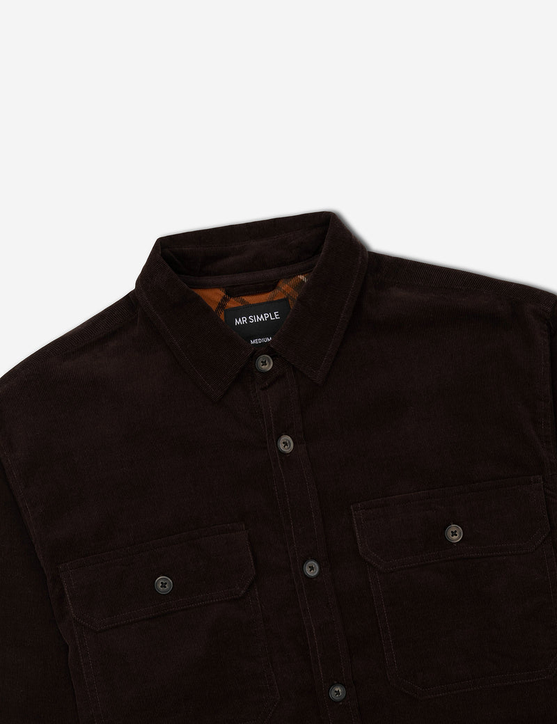 Cord Shirt - Dark Chocolate