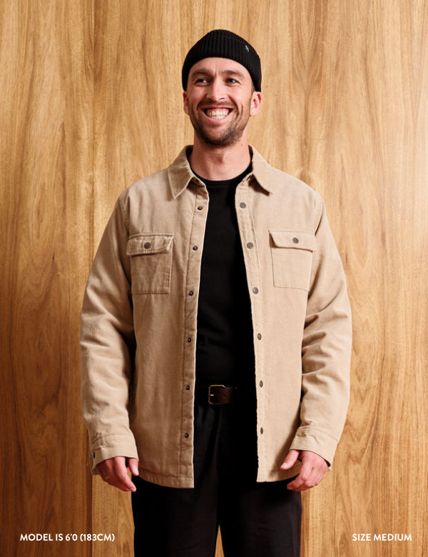 Quilted Cord Jacket - Stone – Mr Simple