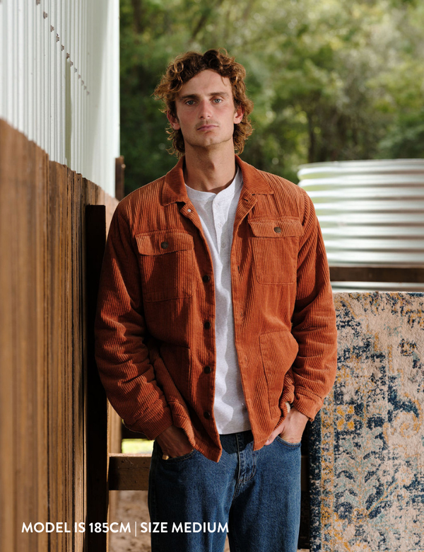 Stockyard Sherpa Jacket - Brick Cord – Mr Simple