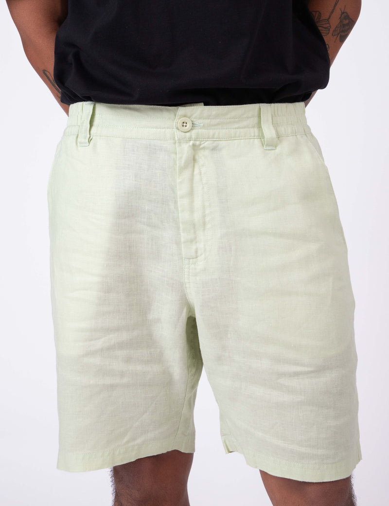 Tanner 3.0 Linen Shorts - Fog Green