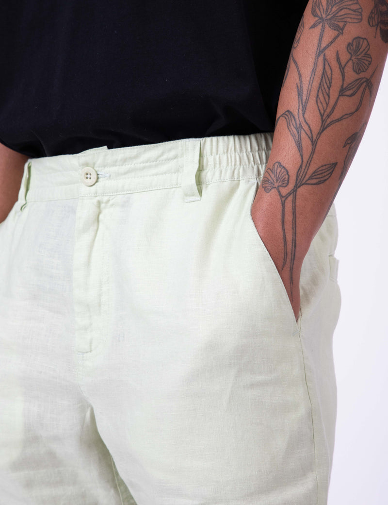 Tanner 3.0 Linen Shorts - Fog Green