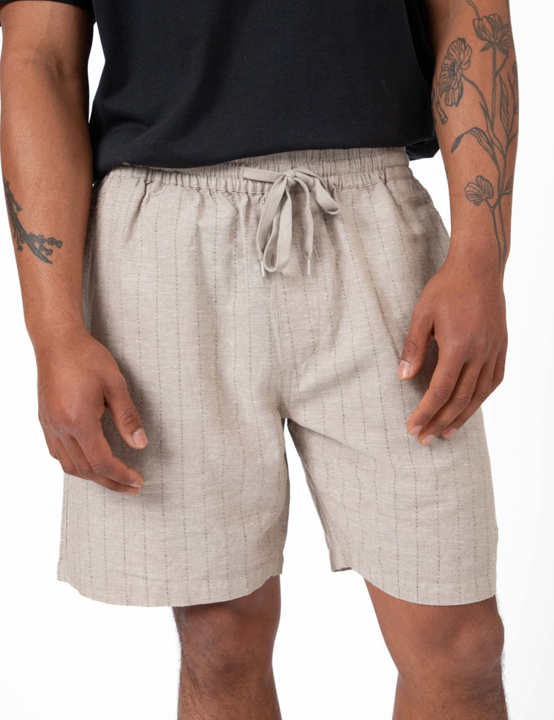 Burbank Aloha Short - Sand Stripe