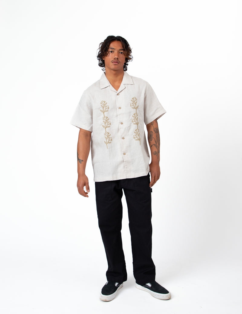 Huck Short Sleeve Shirt - Natural