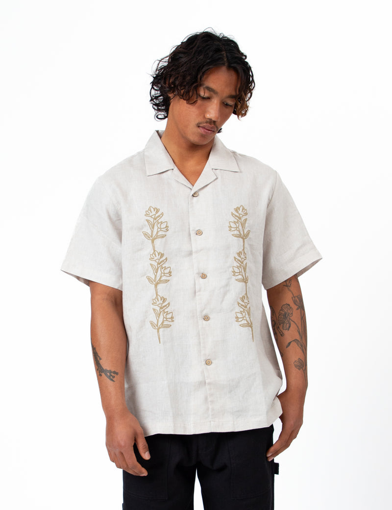 Huck Short Sleeve Shirt - Natural