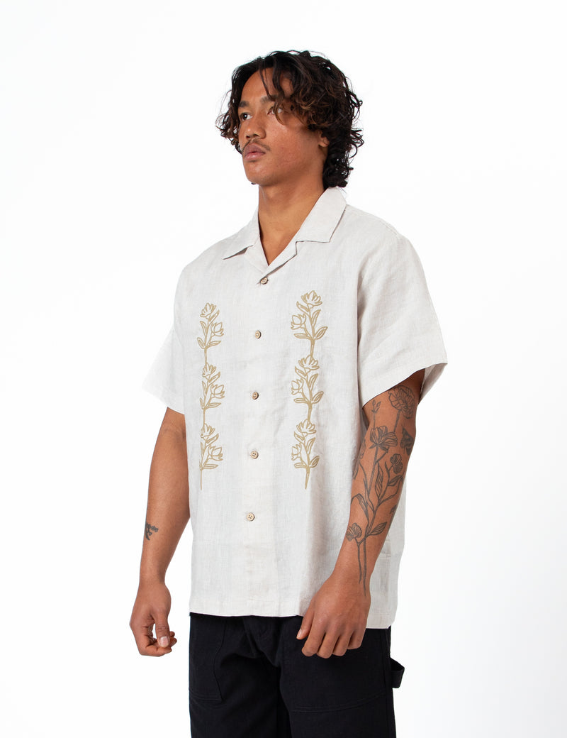 Huck Short Sleeve Shirt - Natural