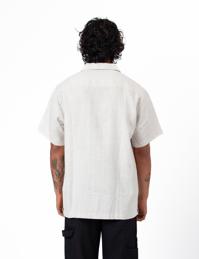 Huck Short Sleeve Shirt - Natural