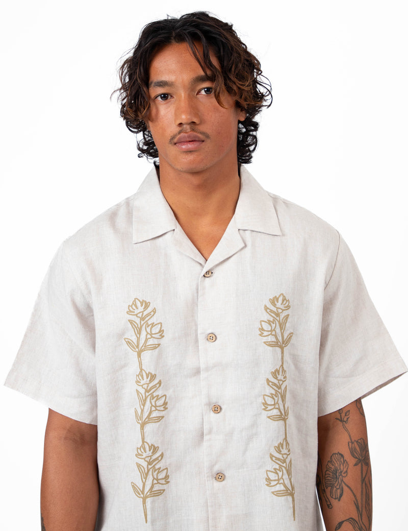 Huck Short Sleeve Shirt - Natural