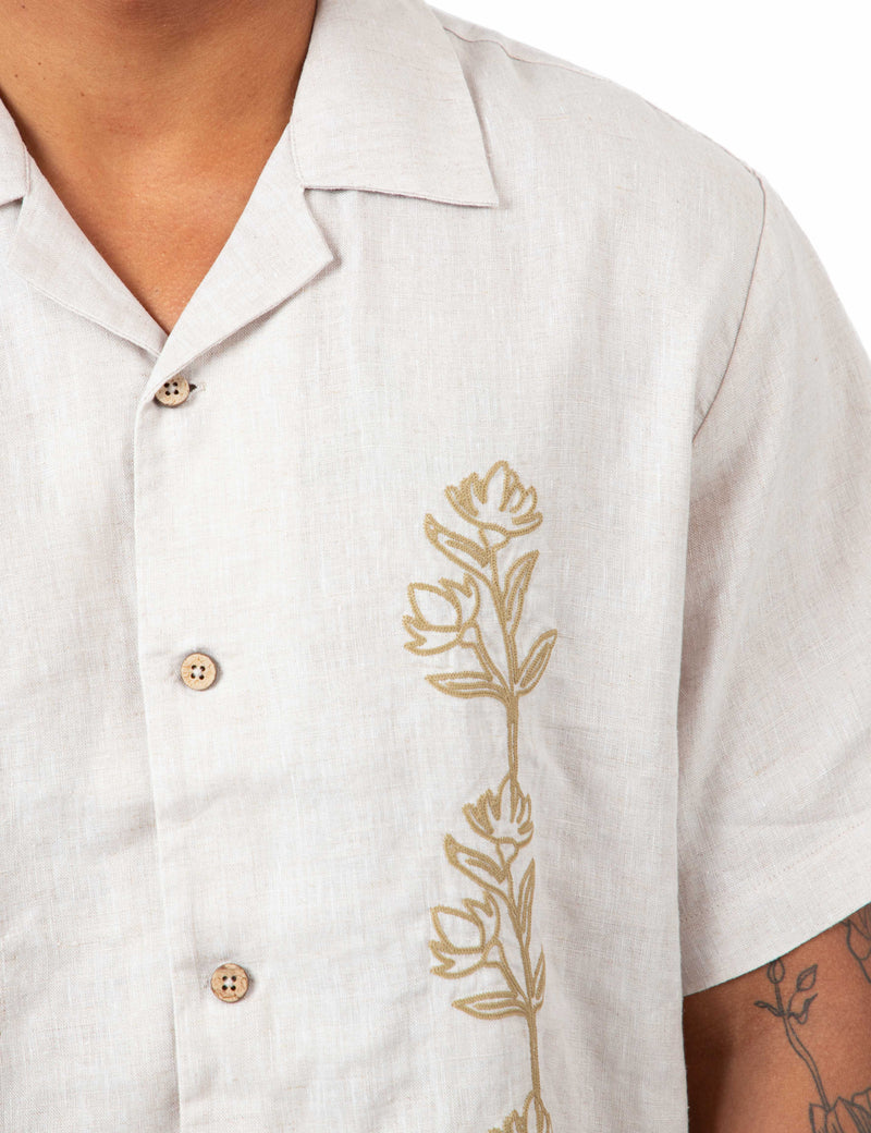 Huck Short Sleeve Shirt - Natural