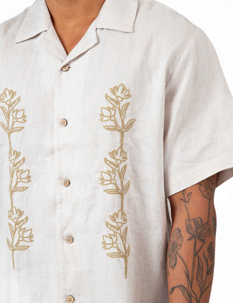 Huck Short Sleeve Shirt - Natural