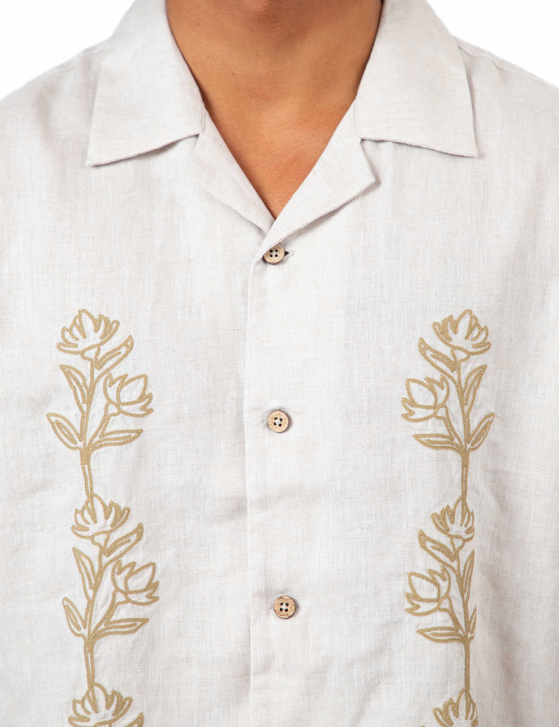 Huck Short Sleeve Shirt - Natural